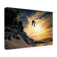 thumbnail image 4 of Trademark Fine Art Jakob Sanne Sunset Snowboarding Canvas Wall Art - 22x32, 4 of 4