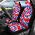 thumbnail image 3 of Pzuqiu American Flag Tie-Dye Style Durable Car Seat Covers Full Set, for Van Seats SUV Seats Vehicle Seats Suitable for Most Sedans Truck, 3 of 10