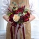 thumbnail image 5 of Nvzi Ramos de boda de flores artificiales para dama de honor, ramo de novia para ceremonia de boda, aniversario, ramo de boda rústico (rosa), 5 of 5