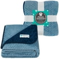 thumbnail image 2 of PetAmi Waterproof Dog Blanket, Leakproof Puppy Blanket for Medium Large Dogs, Furniture Sofa Couch Cover Protector, Fleece Pet Throw Indoor Cat Kitten, Reversible Washable Soft Plush, 40x60 Navy Blue, 2 of 7