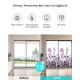 thumbnail image 4 of Window Privacy Film Purple Flowers Stained Glass Window Film Decorative Sun Block Window Cover Spring Farmhouse Botanical Floral Herbs Window Clings Static Adhesive Sticker for Bathroom 29.5"x78.7", 4 of 7