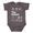 Charcoal, variant on Organic Cotton ‘Tiny Human’ Funny Girls or Boys Baby Bodysuit for Newborn Baby Gift