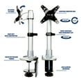 thumbnail image 6 of Mount-It! Single Monitor Desk Mount, Height Adjustable & Articulating Single Monitor Desk Mount, Fits 17-30 Inch Screens, TAA Compliant, 6 of 8