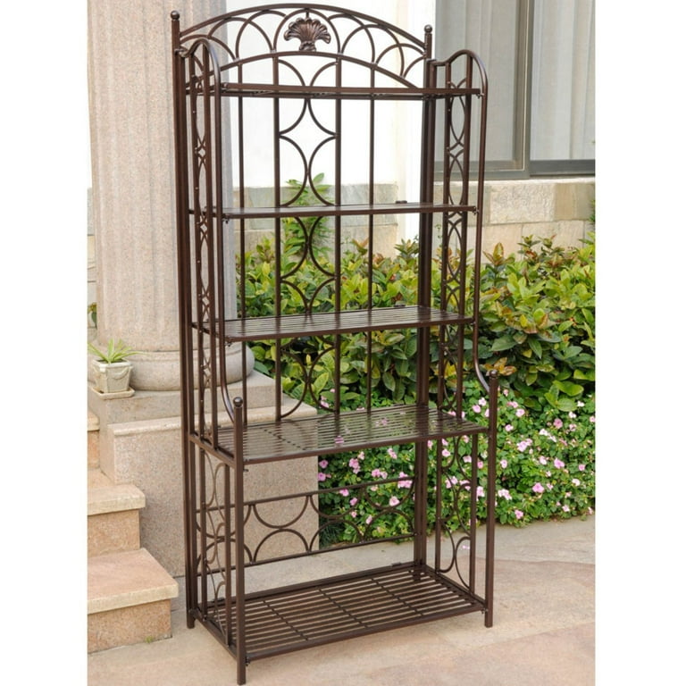 International Caravan Mandalay Iron Folding Baker Rack International Caravan Mandalay Iron Folding Baker Rack