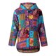 thumbnail image 1 of Abrigo de mujer Chaqueta con capucha de lana para mujer Abrigo suelto con botones y bolsillos con estampado vintage 1 1, 1 of 5
