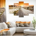 thumbnail image 1 of Sunset Desert with Pebble Road - Landscape Canvas Art Print, 1 of 3
