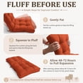 thumbnail image 3 of Kimunuk Outdoor Chair Cushions Set of 2, 39 x 20 x 4 in Non Slip Porch Swing Cushion Seat Back Cushions with Ties for Indoor Patio Rocking Chair, Orange, 3 of 7