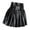 Black, variant on Riforla Women's High Waist Pleated Solid Short Skirt Elegant Leather Skirt Womens Skirt Womens Skirts Black L