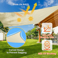 thumbnail image 4 of Waterproof Sun Shade Sail, Rectangle Polyester Sun Shade Canopy Awning, 95% UV Block, Easy Install & Durable, for Patio Garden Backyard Deck Pergola, 4 of 10