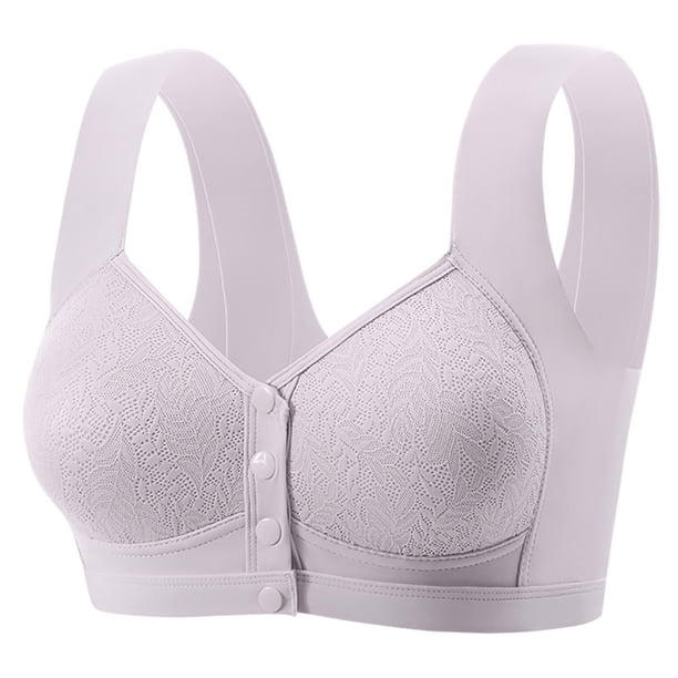 Ropa Interior Transpirable para las Mujeres Encaje sin Bordes Reunido Delgado Cómodo Diario Sujetador, Sujetadores Cómodos para las Mujeres
