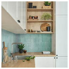 Smart Tiles Peel and Stick Backsplash, 5 Adhesive Tiles, Morocco Blue, 11.43"x9"