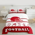 thumbnail image 2 of jejeloiu Football Gamer Gaming Bedding Comforter Set,Rugby Sport Lovers Twin Comforter Sets,White Red Bedding Set For Boys,Breathable Home Decor Reversible,2pcs, 2 of 8