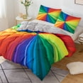 thumbnail image 3 of 3D Colorful Stripe Quilt Cover Set Bedding Set Duvet Cover Pillowcases 579, 3 of 7