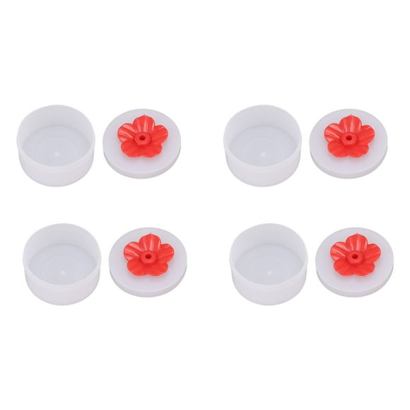Comedero para pájaros Jadeshay Forma de flor 4 piezas Mini alimentador para colibríes