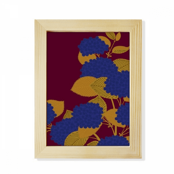 painting japanese culture flower blue desktop adorn photo frame display art painting wooden