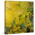 thumbnail image 3 of "Bird in a Yellow Haze" Painting Print on Wrapped Canvas, 3 of 5