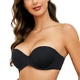 thumbnail image 5 of MELENECA Women’s Heavy Padded Push Up with Lift Multiway Underwire Strapless Bra Black 32D, 5 of 6