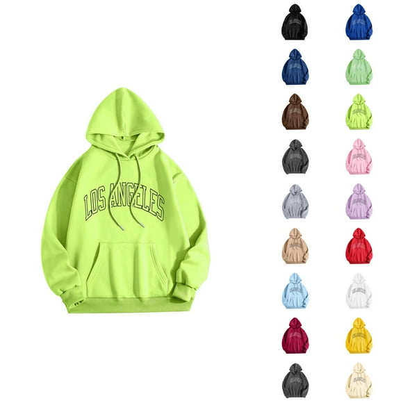 Hoodies for Men 2025 Los Angeles Hoodie Fall Winter Long Sleeve Hooded Sweatshirt with Pockets Pullover Mens Hoodies