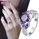 thumbnail image 2 of Colorido Oval Zircon Anillo Elegante Rhinestone Anillo Zafiro Joyería Anillos Mujeres Moda Completa Zircon Anillos para Mujeres Tamaño 6 10, 2 of 5