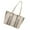 White, variant on ZPAQI Versatile Canvas Striped Shopper Bag with Multi Function Storage Large Handbag