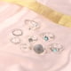 thumbnail image 5 of Joyas retro para mujer, 8 piezas, anillo geométrico, anillos con piedras preciosas con personalidad, 5 of 8