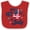 Red and White, variant on Inktastic My 1st 4th of July with Striped Stars Boys or Girls Baby Bib