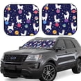 thumbnail image 1 of JUNZAN Lama in Space Pattern Car Windshield Sun Shade | Reflective Sunshade | Foldable 2-Piece Sun Shield Protect Your Car | Fits Sedans, SUVs, Hatchbacks-Small, 1 of 6