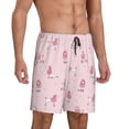 thumbnail image 2 of Logiee Poodle Dog Print Men's Pajama Shorts with Drawstring & Pockets,Sleep Shorts for Men,Sleepwear Bottoms,Elastic Waistband Loungewear-4X-Large, 2 of 6