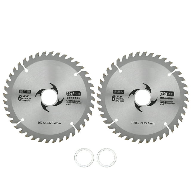 Lame de Scie Circulaire en Alliage Dur 2 Pcs 6 Po 40 Dents Usage Universel