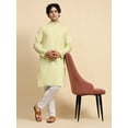 thumbnail image 5 of SKAVIJ Men's Casual Cotton Regular Fit Ethnic Wear Kurta Pyjama Set for Yoga Everyday Day Outfit Lemon M, 5 of 8