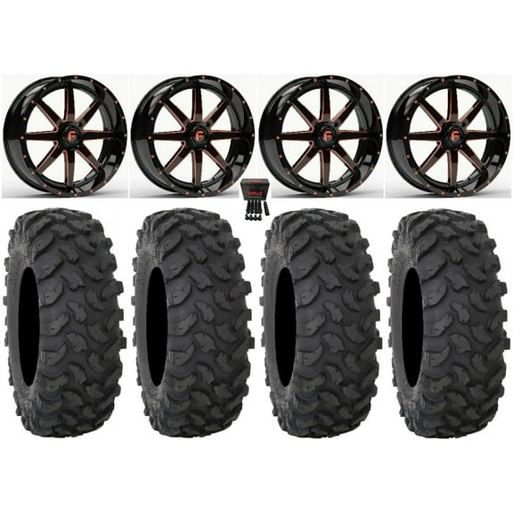 Fuel Maverick 18" Wheels Orange 37" XTR370 Tires Polaris RZR XP 1000 / PRO XP / Ranger XP 900/1000