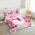 thumbnail image 3 of Manfei Kawaii Snowman Full Size Comforter Sets, Pink Xmas Tree Bedding Comforter Set for Girls, Merry Christmas Bedding Sets, Super Cozy Room Decor, Reversible 3 Pieces, 3 of 8