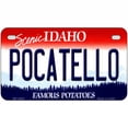 thumbnail image 2 of Pocatello Idaho Metal Novelty License Plate 7" x 4" Motorcycle, 2 of 2