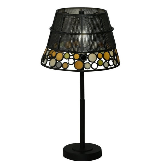 Art Glass Designs 24.5" Hand Rolled Mesh Table Lamp