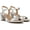 Pearl White Satin, variant on Women's Bristol Ankle Strap Sandals Silver Mirror Metallic 9M