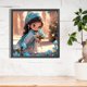 thumbnail image 1 of Pintura De Diamante 5D DIY Taladro Redondo Completo Niña Recogiendo Flores Kit 40x40cm FLhrweasw Nuevo, 1 of 9