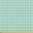 thumbnail image 2 of Mosaic Upholstery Fabric by the Yard, Vintage Flower Pattern Geometric Effects Traditional Meadow Flourishing Art, Decorative Fabric for DIY and Home Accents, Turquoise and White by Ambesonne, 2 of 5