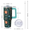 thumbnail image 2 of 30 oz Merry Christmas Snowflakes Tumbler with Handle and Straw, Stainless Steel Insulated Cup 30 oz, Leak Proof Holiday Mug, Festive Present, 2 of 5