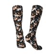 thumbnail image 4 of Daiia Sports Socks Lilies Flowers Printed Novelty Crew Socks for Men Women Knee High Socks Cotton Socks Soft & Breathable Support Unisex Socks, 4 of 9