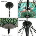thumbnail image 7 of Tiffany-Style Pendant Light with Emerald Green Stained Glass Shade, Adjustable Height, 5 E26 Bulb Fixture for Modern Home Decor, 7 of 7