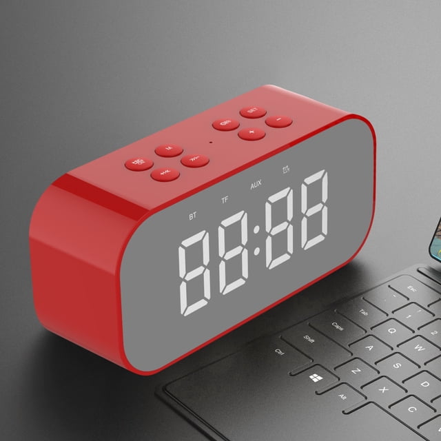 Daisyyozoid Wholesale Alarm Clock Bluetooth Speaker High Power Waterproof Portable Column For PC Computer Speakers Subwoofer Box Music Center FM