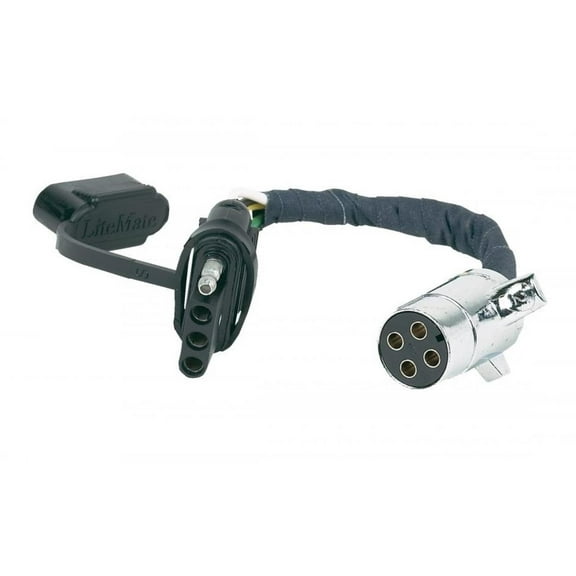 Hopkins Towing Solutions 47465 4-Way Round to 4-Wire Flat Flexible w/ Dust Cover