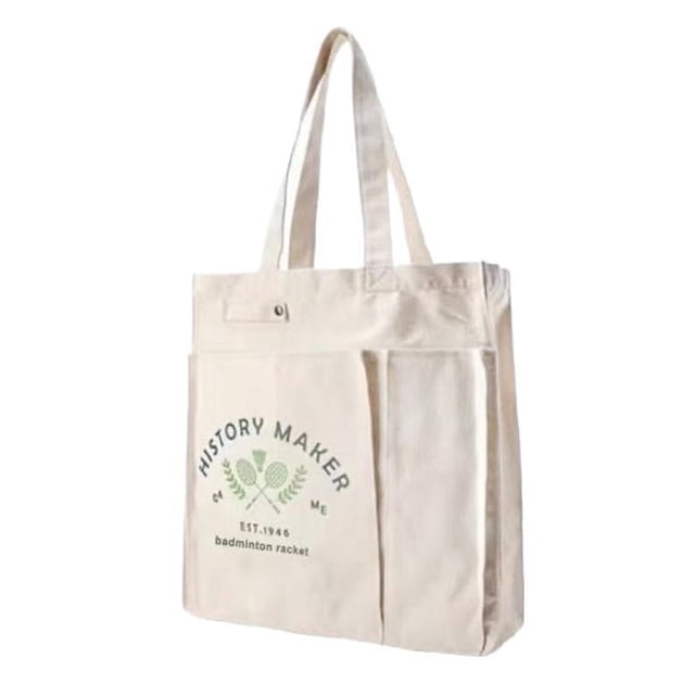 Bolsa de lona para raquetas de bádminton, gran capacidad, elegante y profesional. Beige