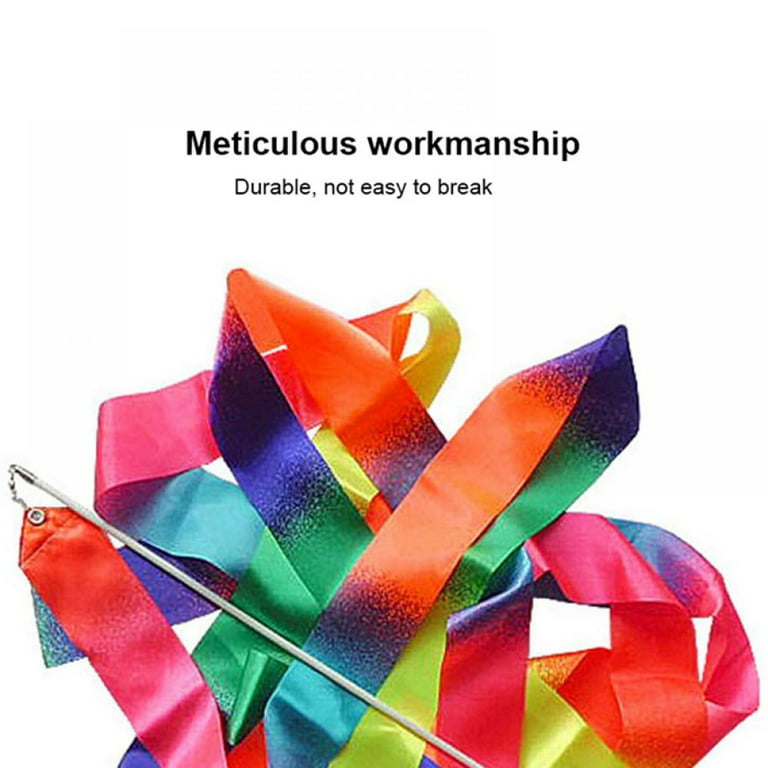 Dropship 2 Pairs Rainbow Kids Gymnastics Ribbon Sticks Dance Ribbon School  Shows Dancing Prop Dance Streamers to Sell Online at a Lower Price