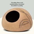 thumbnail image 3 of Meowfia Cat Cave for Large Cats, Beige, 3 of 7