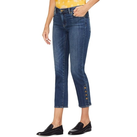 Vince Camuto Womens Denim Cropped Capri Jeans Blue 10