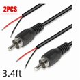 thumbnail image 4 of 1M Rca Male Plug To Bare Wire Open End Pigtail Audio Speaker Hdtv Cable, 4 of 6