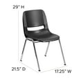 thumbnail image 4 of Flash Furniture Hercules Series Plastic Child Size Ergonomic Shell Stack School Chair, Chrome Frame, 4 of 12