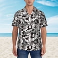 thumbnail image 2 of Balery Lilies Flowers Camisas hawaianas de manga corta para hombre, camisas playeras de corte holgado, camisas de vacaciones con botones,3X-Large, 2 of 7