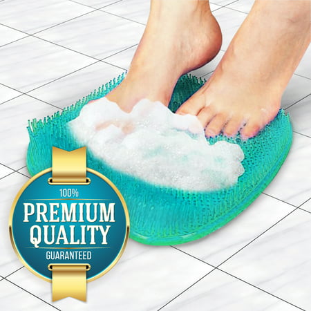 Eutuxia Foot Massager, Scrubber, and Cleaning Pad for Shower Floors & Bathtubs. Exfoliate while Improving Blood Circulation & Reducing Pain on Your